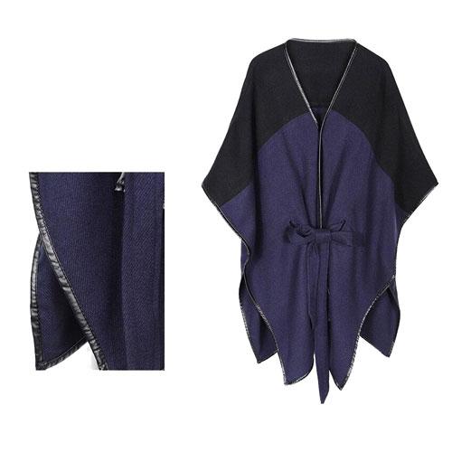 Poncho Châle Femme En Cachemire - Grand Format 128x160cm, Coupe-vent Chaud, Taille Unique