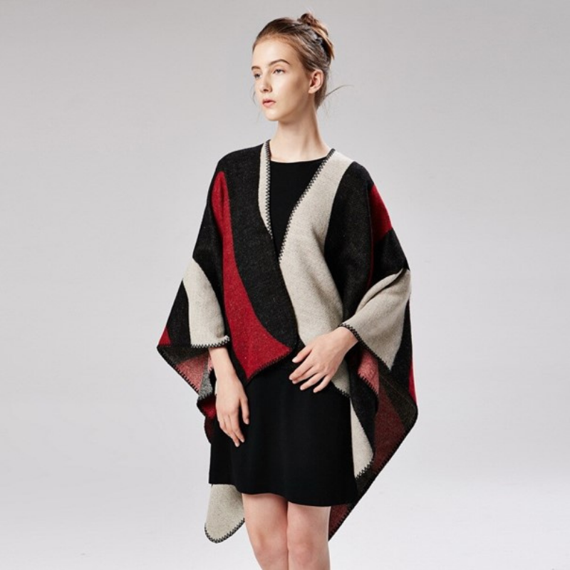 Cape D'hiver En Velours Pour Enfant (fille Et Garçon) - Poncho à Boutons - Costume Cosplay Noël Et Fêtes