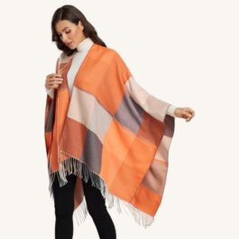 Poncho Femme D'hiver Avec Capuche - Châle élégant En Laine Tricotée, Chaud Et Doux - Couleurs Noir, Kaki, Bordeaux, Gris, Beige