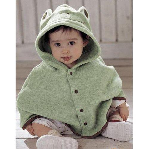 poncho bebe coton a capuche jpg