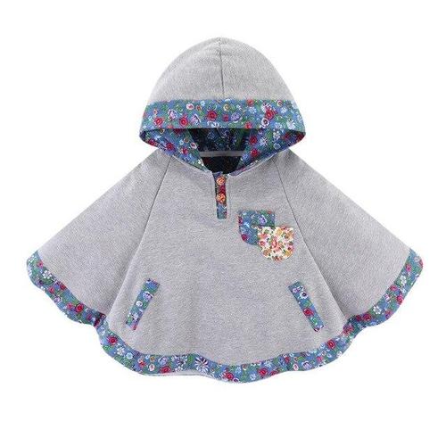poncho bebe coton hiver gris ans jpg