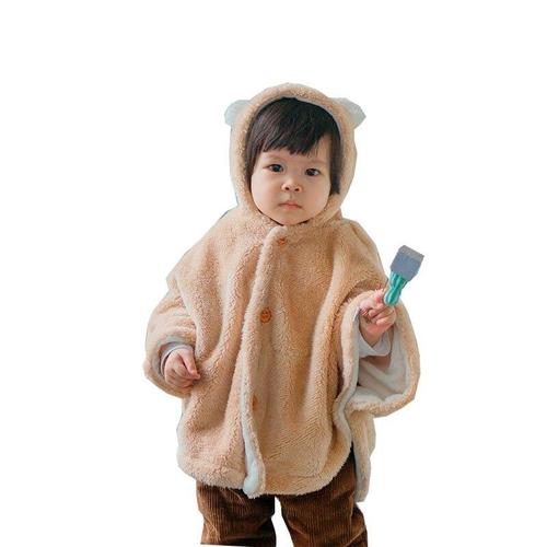 poncho bebe hiver a capuche jpg