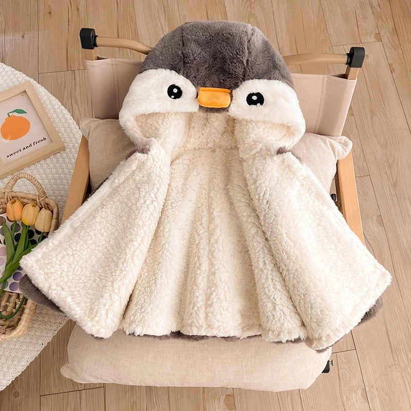 poncho bebe pingouin ans jpg