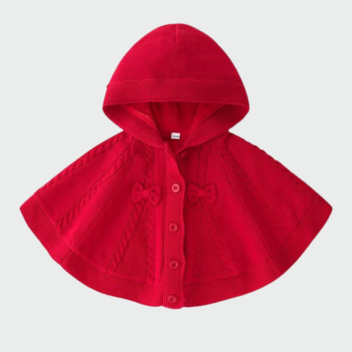 poncho bebe tricot rouge ans jpg
