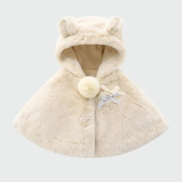 Poncho Fille Beige